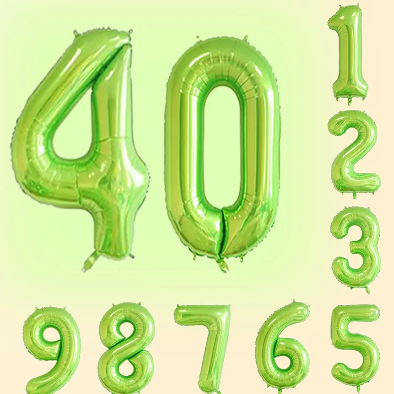 Новый 40-дюймовый Фруктовый Зеленый цифровой алюминиевый шар US Edition Тонкий Корпус