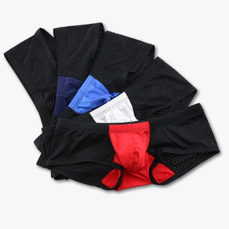 Трусы боксеры мужские прозрачные с заниженной талией нейлоновые дышащие