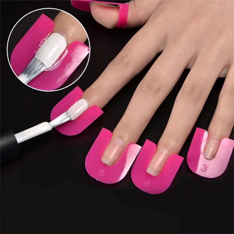 

26pcs Nail Polish Protector Anti Overflow Clip Manicure Shield Protection Clips Nail Art DIY Template Clip