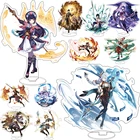 Аниме Genshin ударопрочная фигурка Kamisato Ayato Yae Miko Raiden Shogun, табличка, настольное украшение, стоячий знак, подарки для фанатов