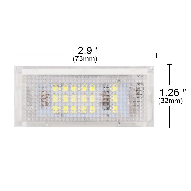 PMFC 12V лампа для подсветки номерного знака Комплект из 2 предметов белая 3528 Led