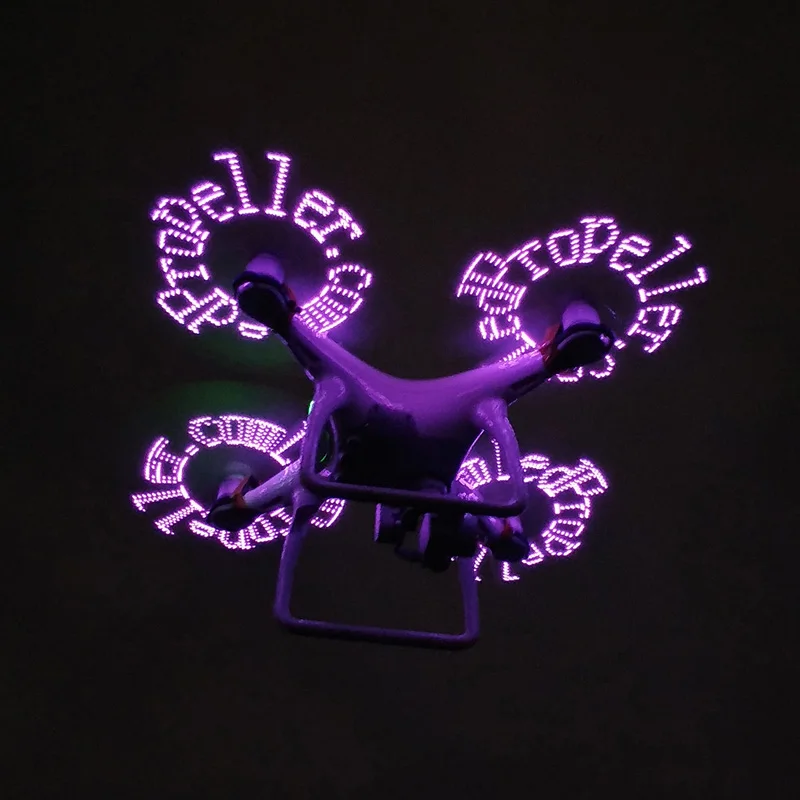 STARTRC Drone LED Flash Propellers Programmable DIY Pattern text for DJI Phantom 4 Propellers USB Charger Rechargeable blades