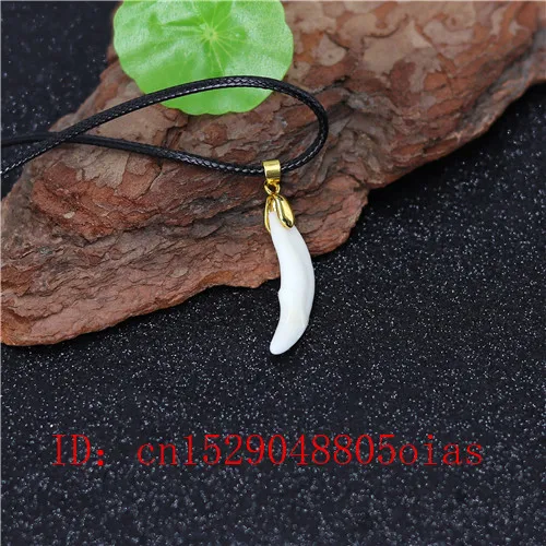 Подлинная натуральный кулон ожерелье волчий зуб Шарм ювелирные изделия Модные