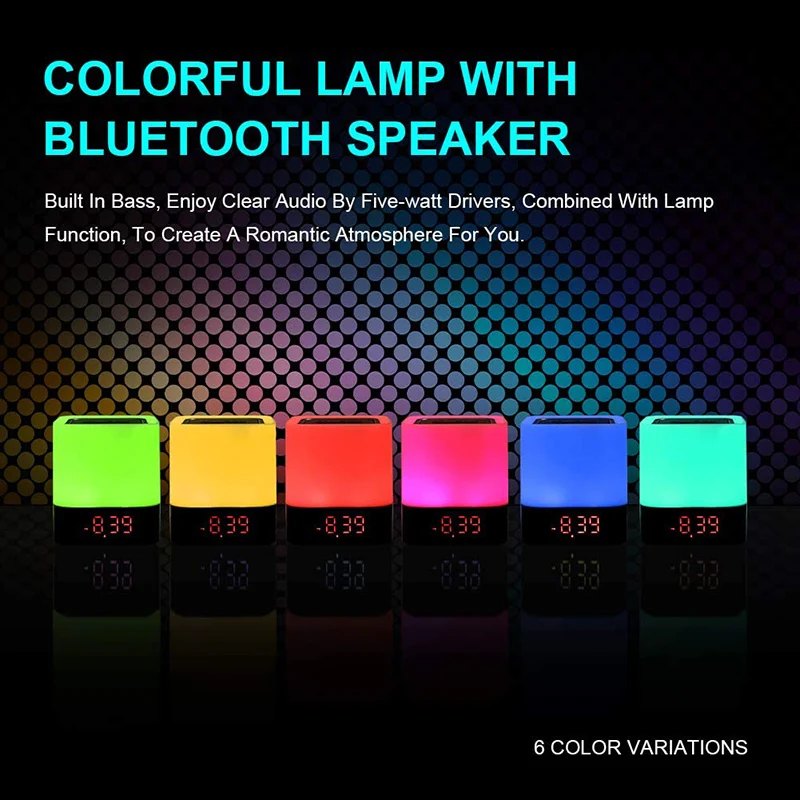 Беспроводная Bluetooth-колонка переносная USB Колонка s ночная светодиодный ная лампа