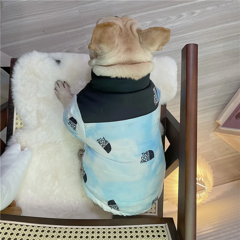 

Winter pet dog warm coat waterproof dog jacket dog face fashion pattern dog cat puppies clothing reflective pet clothes ZD