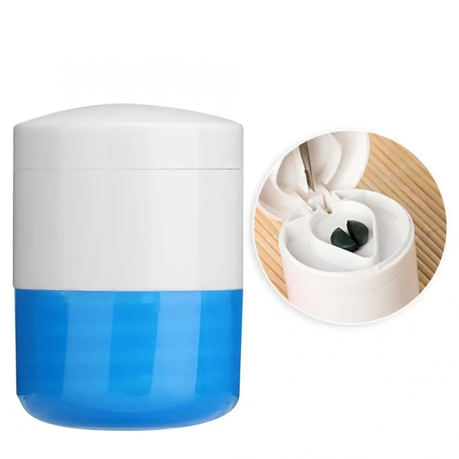 Маленькая Многофункциональная портативная таблетница 2 в 1 измельчитель для