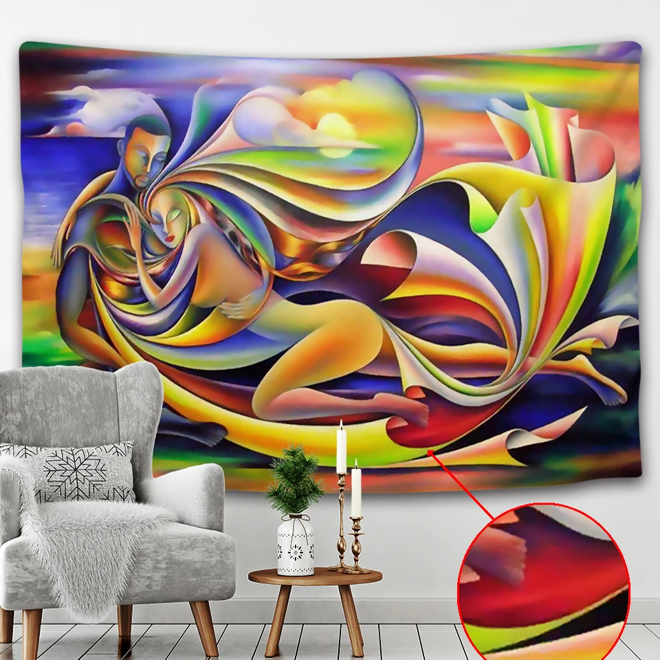 Сладкий поцелуй Главная Wall art украшение дома психоделический гобелен сцена