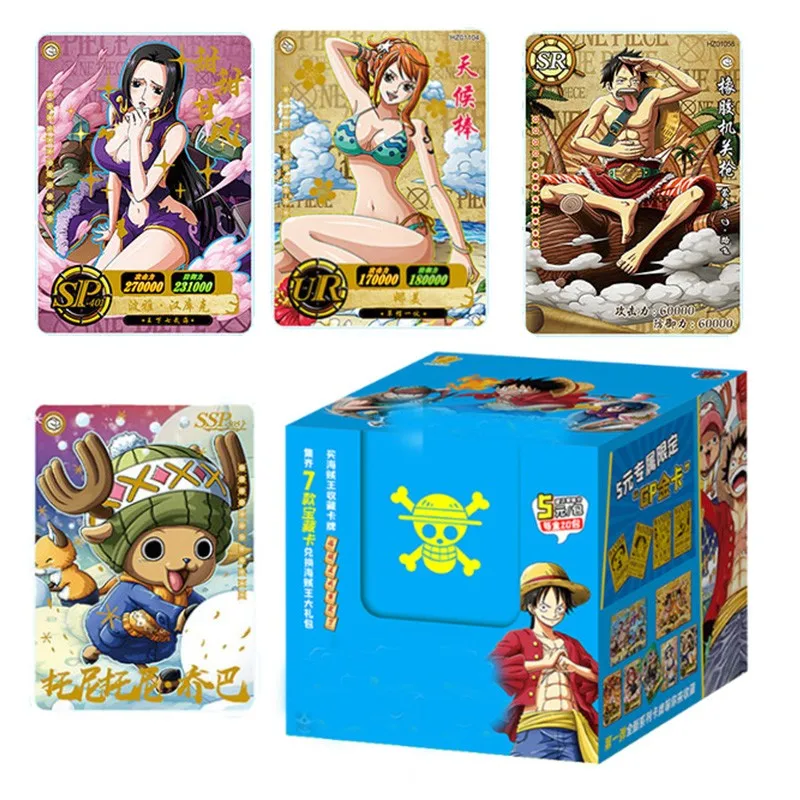 Juego de cartas de animaci&oacute;n de One Piece, tarjeta de colecci&oacute;n de personajes perif&eacute;ricos, juguete de almacenamiento de tarjetas de chico-1