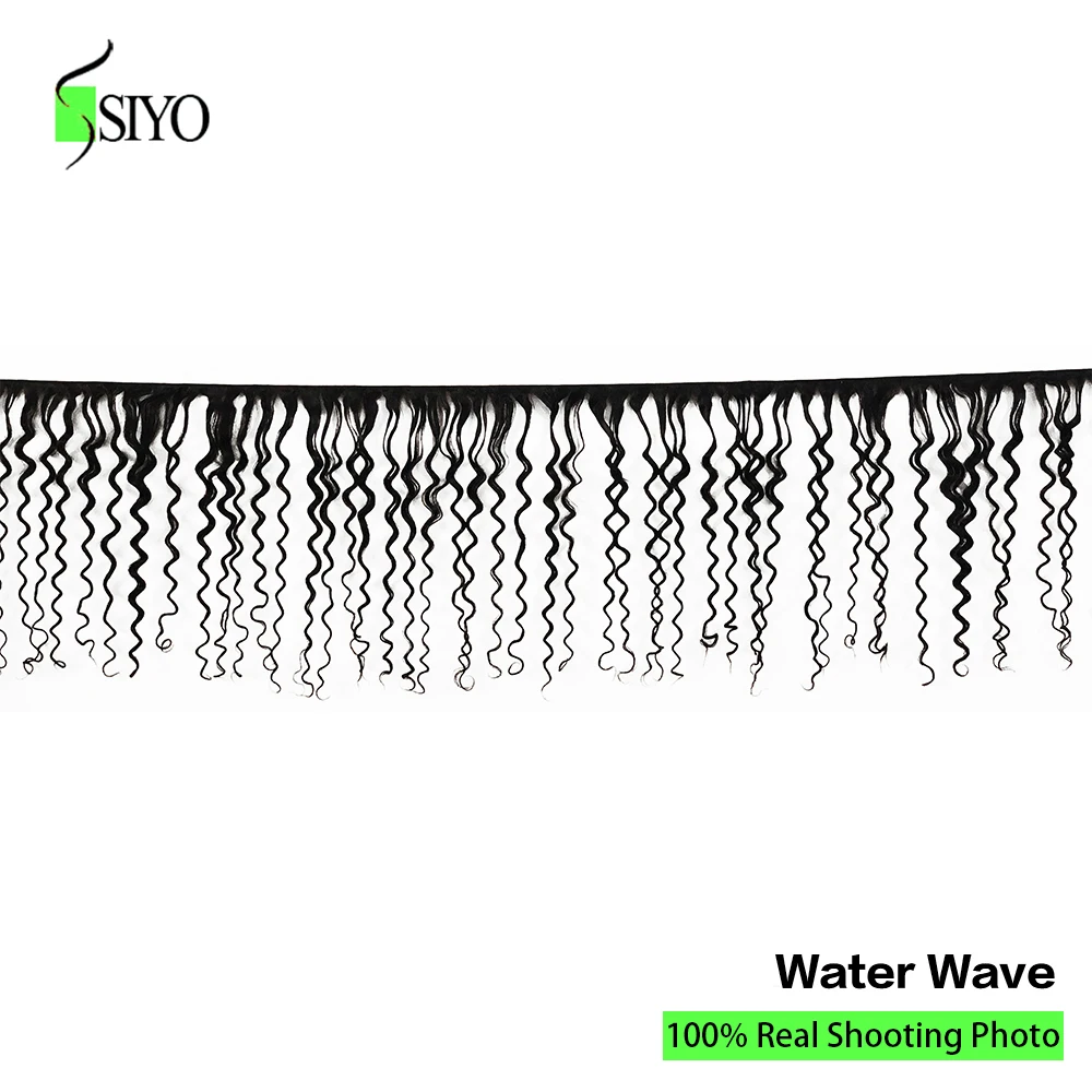Бразильские волнистые 3 пучка с кружевной застежкой пряди человеческих волос