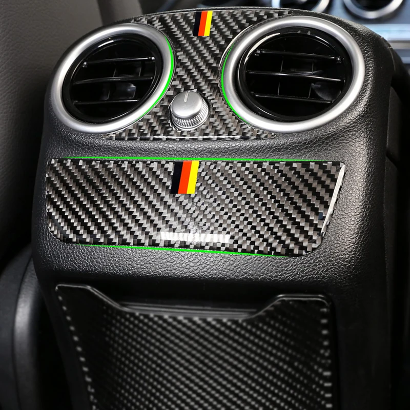 Автомобильная углеродная волоконная центральная консоль задняя крышка на