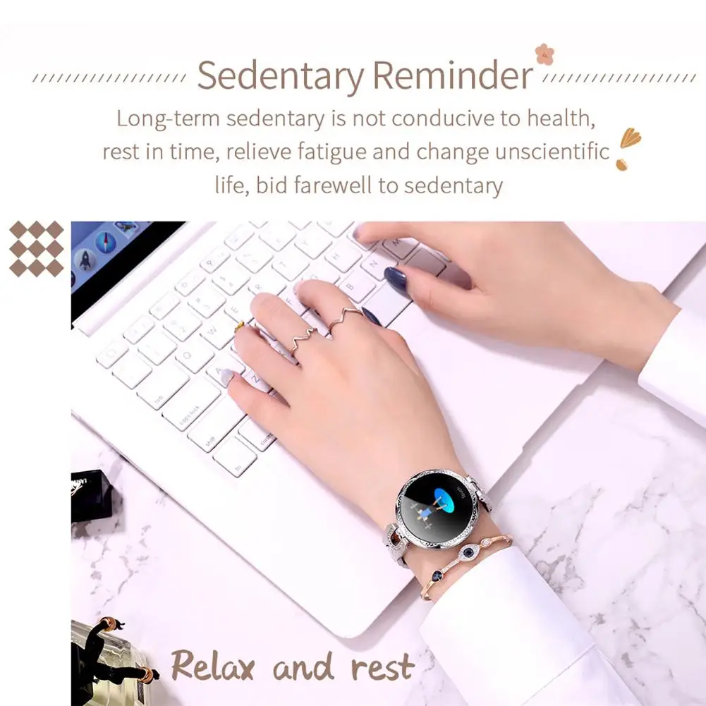 Женский фитнес-браслет с пульсометром умные часы Bluetooth для Android iPhone Samsung LG |