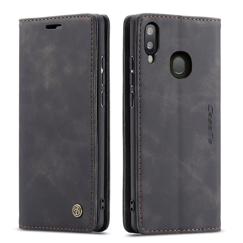 Роскошный чехол для Samsung galaxy A20 из матовой кожи с откидной крышкой и бумажником A30