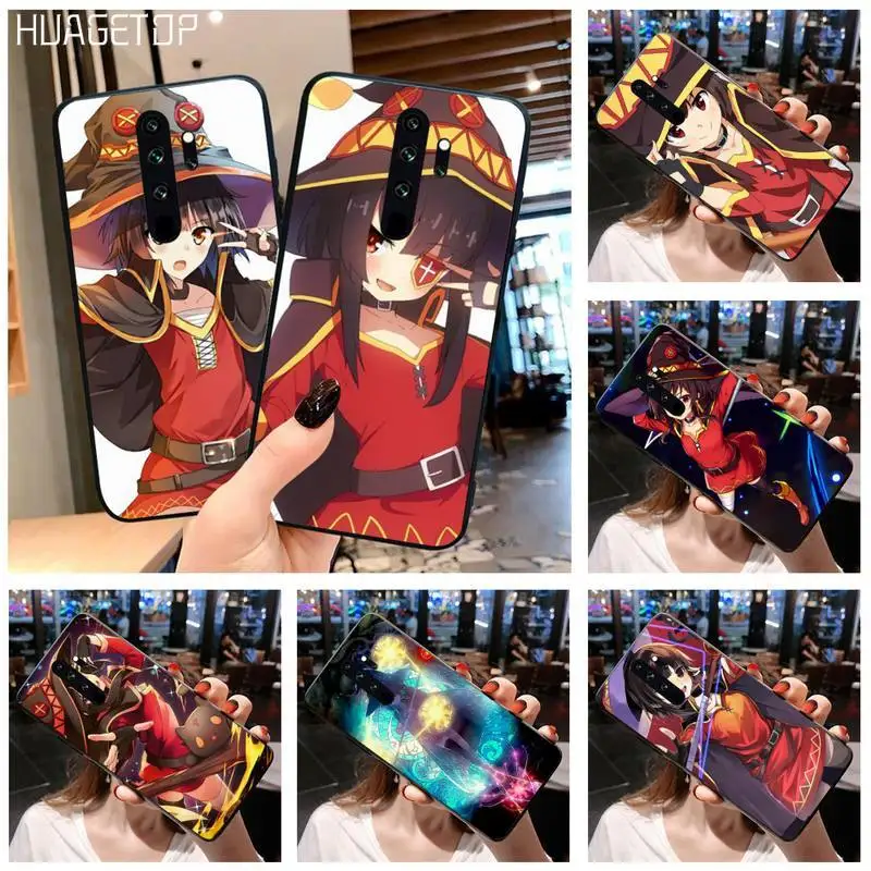 

HUAGETOP KonoSuba Megumin Kono Custom Soft Phone Case for Redmi Note 9 8 8T 8A 7 6 6A Go Pro Max Redmi 9 K20 K30 Pro