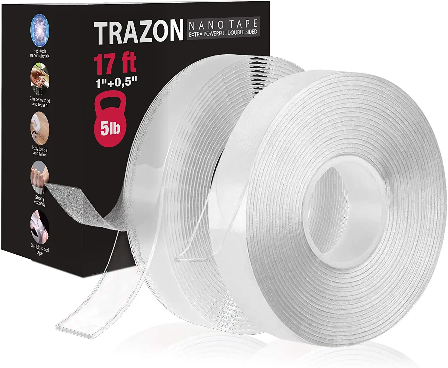 

2021 Nano Double-sided Tape Transparent Double-sided Tape NoTrace Reusable Waterproof Adhesive Strong Wall Sticker Bathroom Kitc