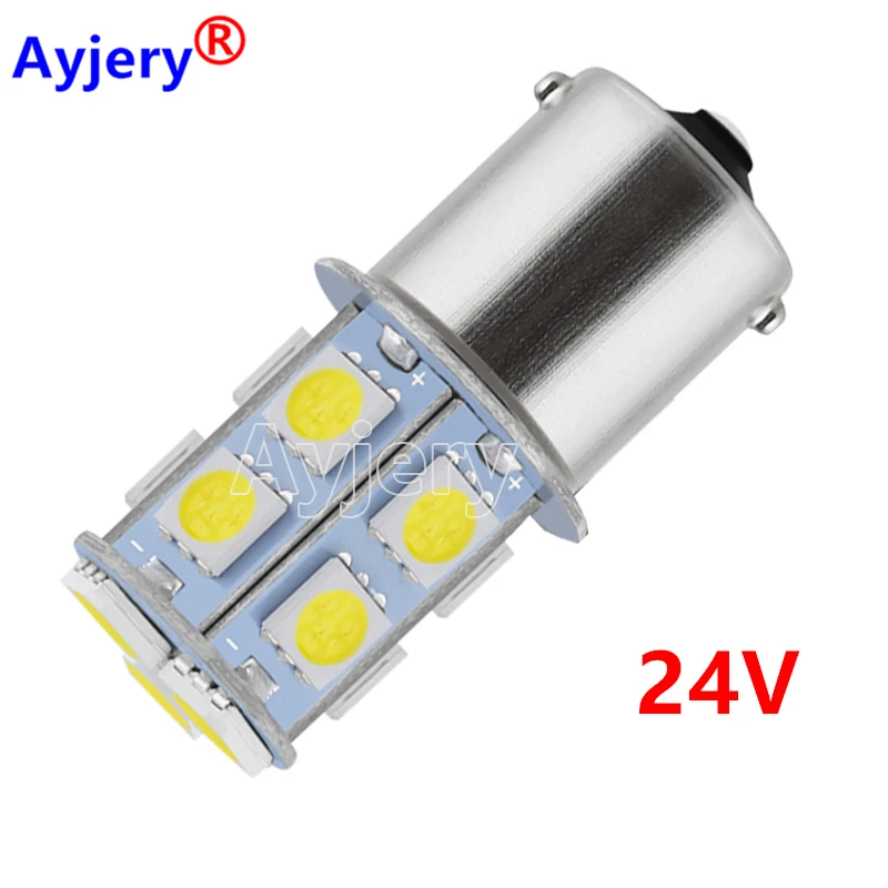 AYJERY 10 шт 12V/24V грузовик светодиодный 1156 BA15S P21W 13 SMD 5050 1157 BAY15D хвост лампы тормоза