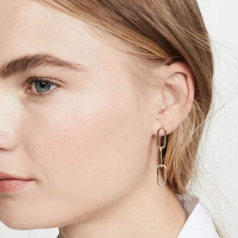 Женские Классические висячие серьги F.I.N.S длинные серьги-цепочки в Корейском