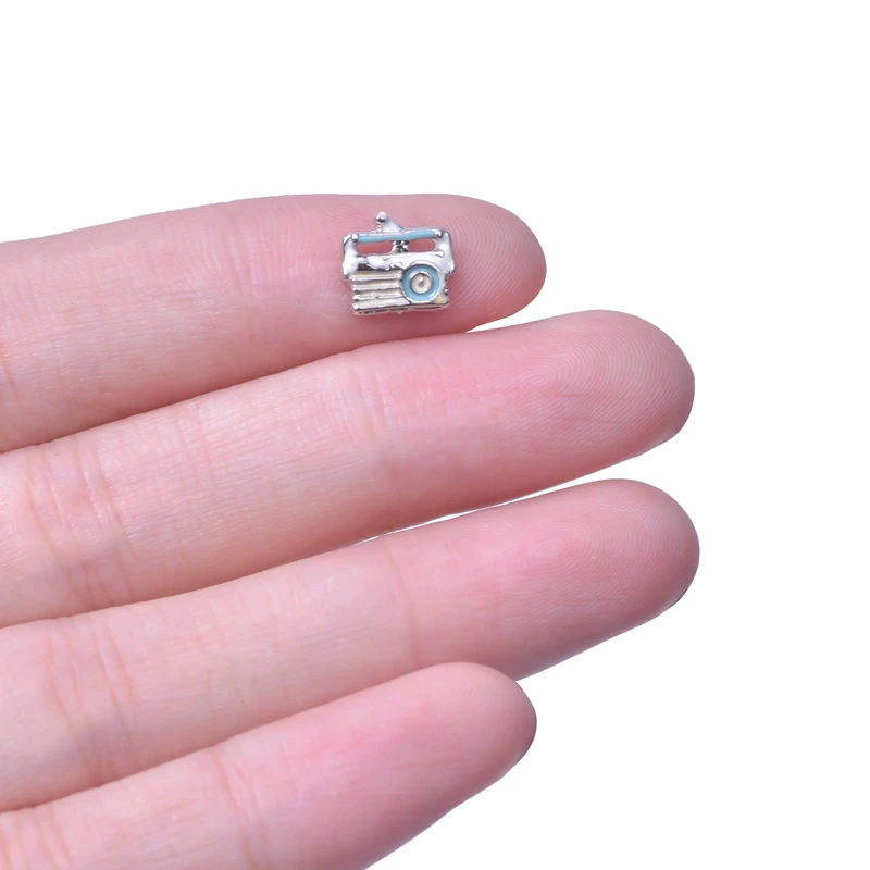 

20pcs/Lot SOLD Radio Pendant DIY Jewelry Making Charms Small Accessories Zinc Alloy Floating Charms For Locket Handmade Material