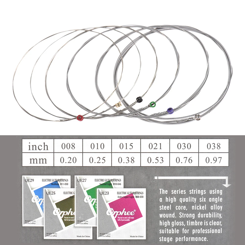 Набор струн Orphee для электрогитары гитарные струны из никелевого сплава