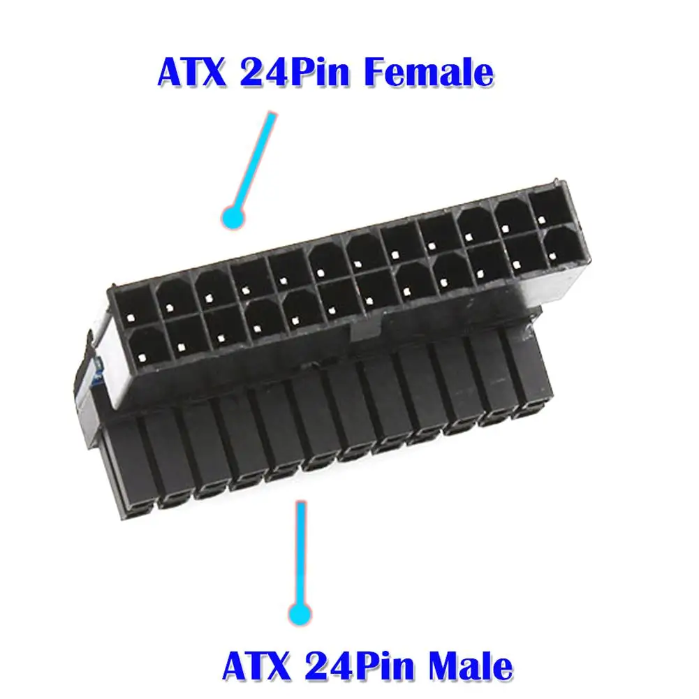 Материнская плата по стандарту ATX 24 Pin к 90 градусов адаптер питания|Компьютерные