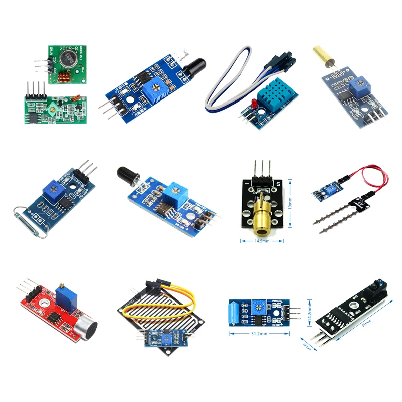 Raspberry pi 2 3 модуль датчика посылка HC SR04 501 DHT11 DS3231 KY 008 датчик звука дождя почвы для
