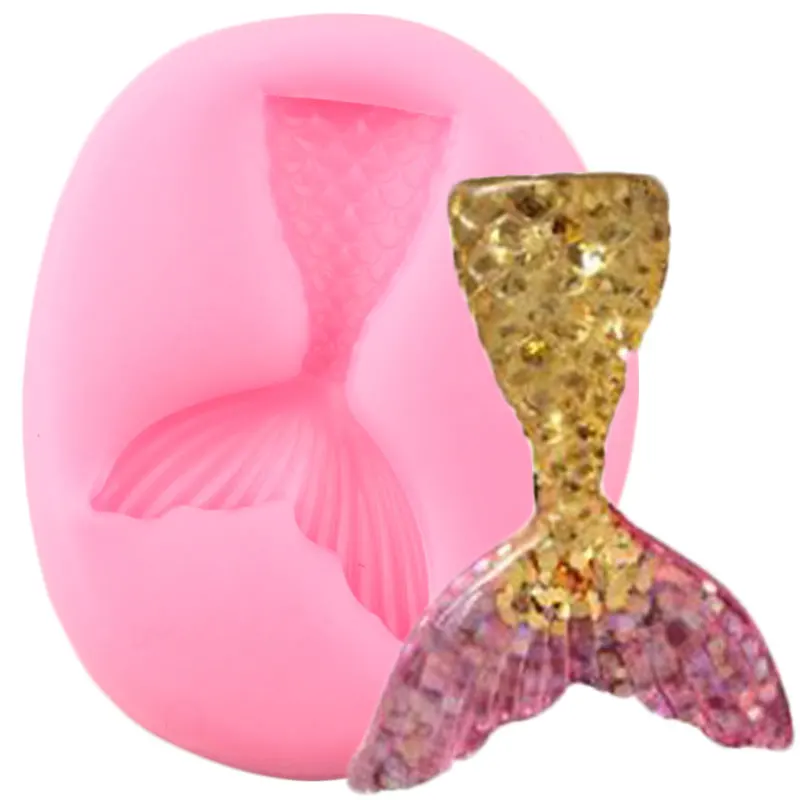 Силиконовая форма в виде хвоста русалки для малышей на день рождения торт