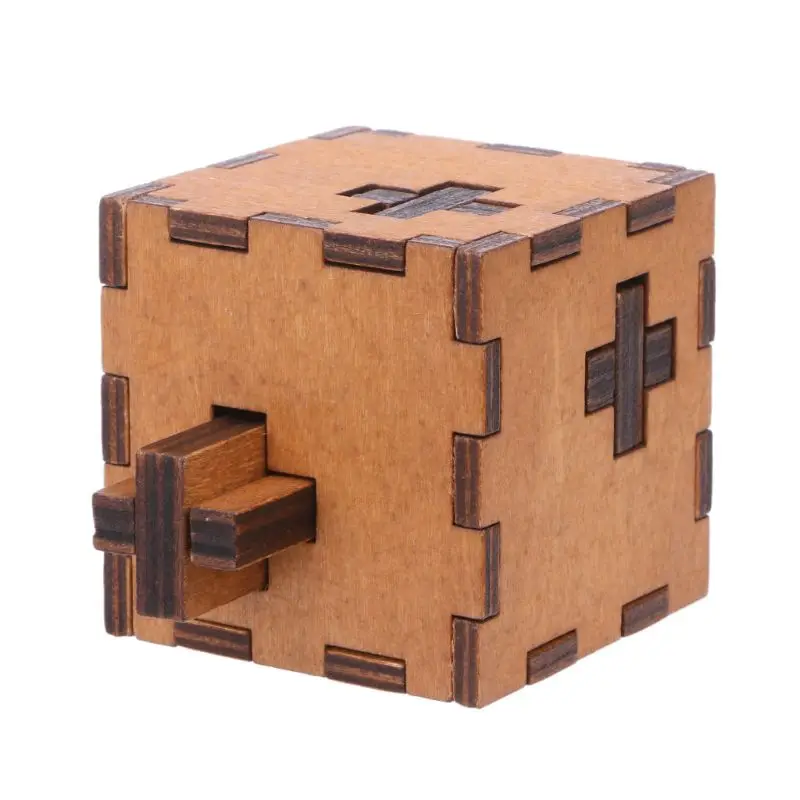 

New Switzerland Cube Wooden Secret Puzzle Box Wood Toy Brain Teaser Toy For Kids