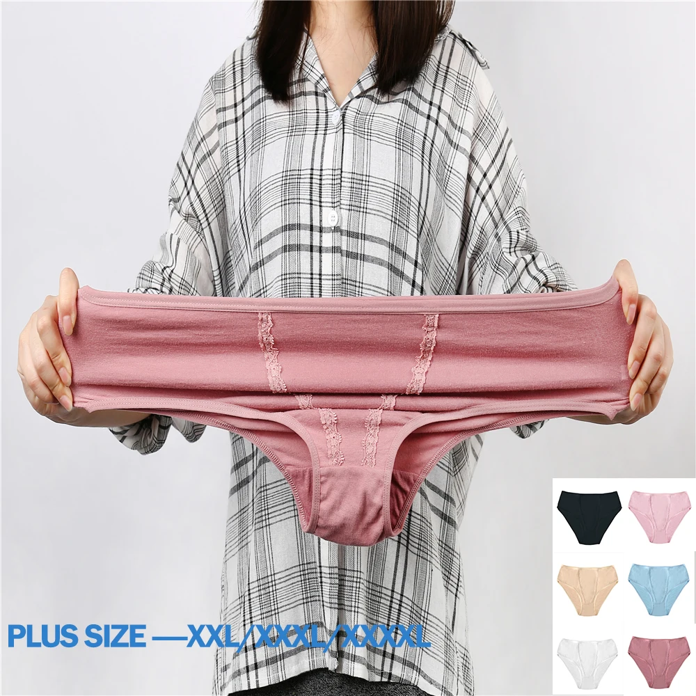 2 шт./лот хлопковые трусы женское нижнее белье сексуальные большие размеры 2XL-4XL