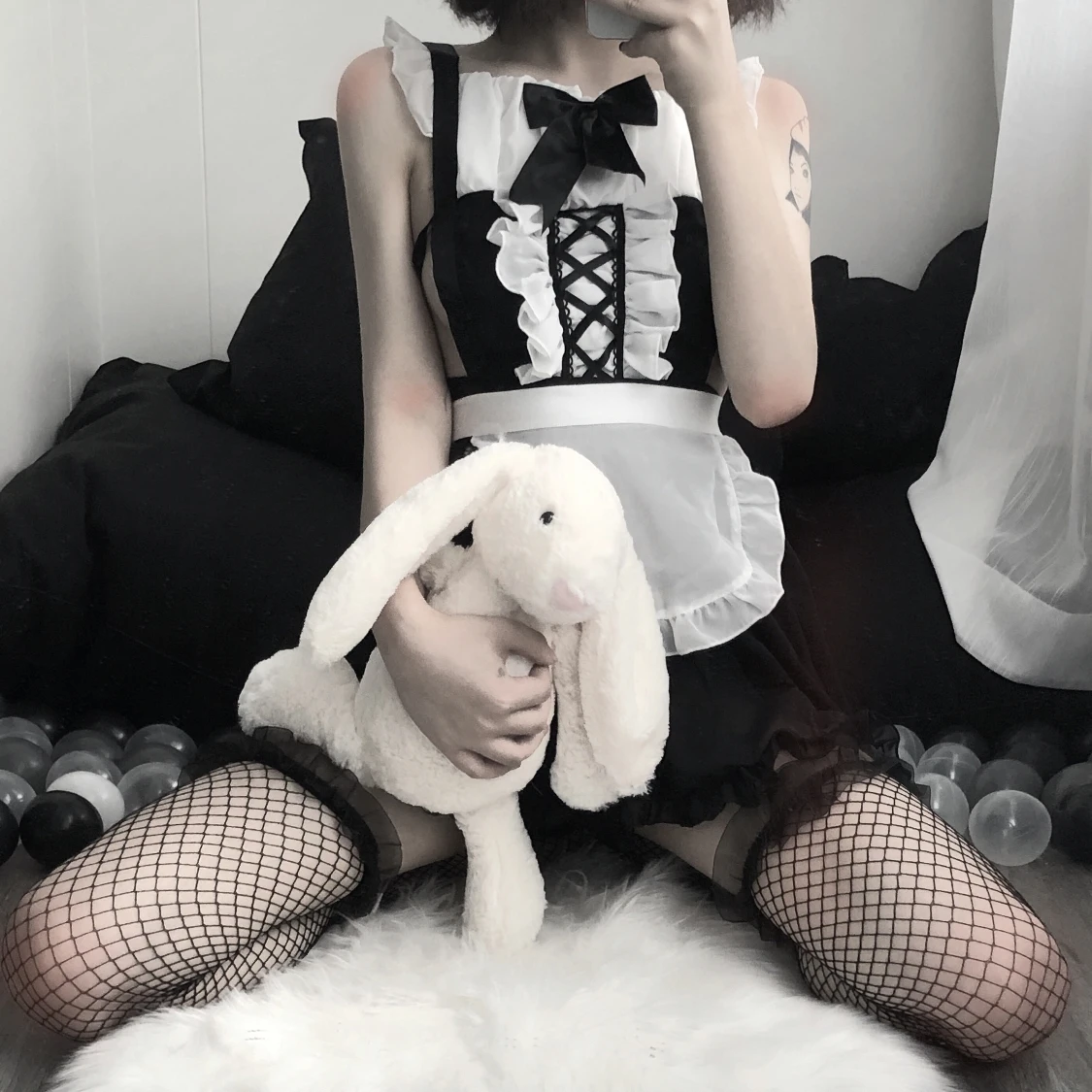 

Cute Apron Cos Maid Wears Uniform Sexy Lingerie Cosplay French Servant Lolita Hot Costume Babydoll Dress Erotic Role Play