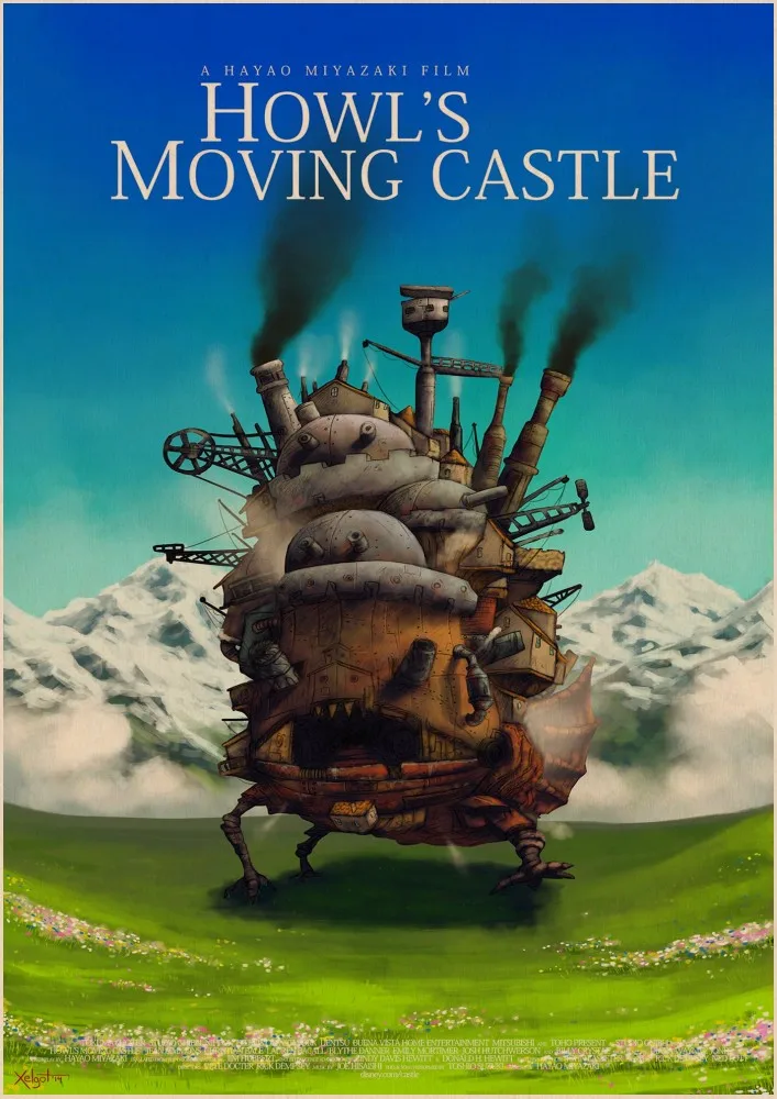 Howl's движущийся замок Миядзаки Хаяо классический мультяшный фильм винтажные