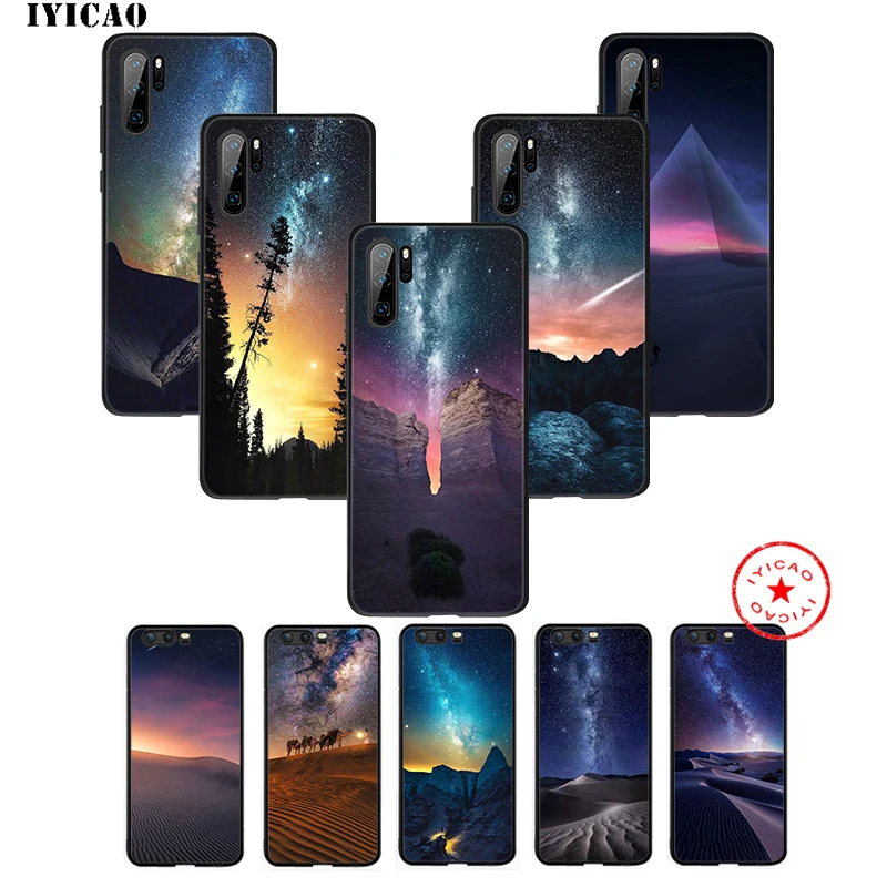IYICAO пустынный Звездный Небесный мягкий чехол для huawei P30 P20 P10 P9 P8 2017 2016 2015 P Smart Z Plus