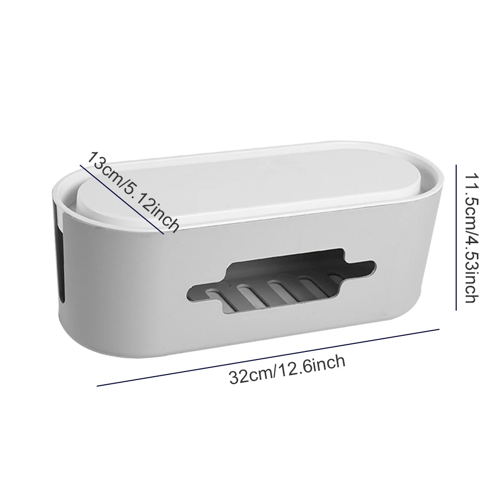 

Cable Storage Box Power Strip Wire Case Anti Dust Charger Socket Household Necessities Storage Bin Charger Wire Management