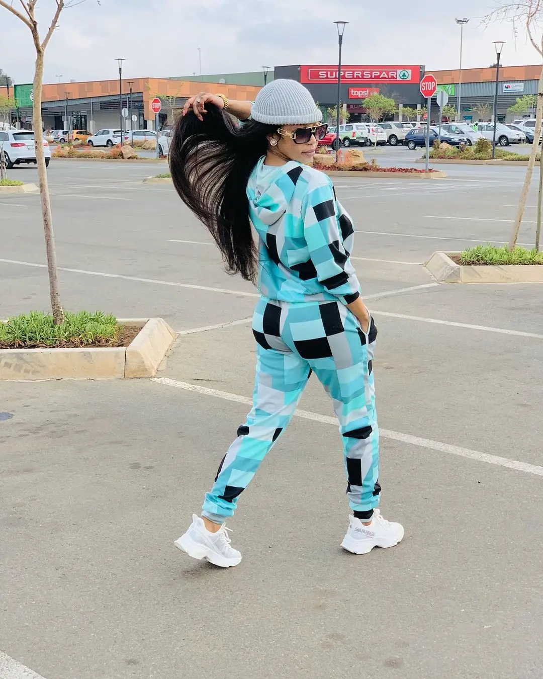 

2022 Autumn Winter Matching Casual Plaid Swaetshirt Hoodies And Pants Two Piece Sets Pullover Hoodies Tracksuits Suits