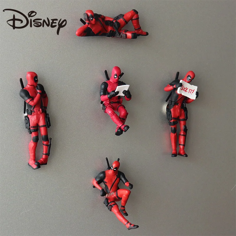 

Disney Marvel Deadpool 3D Refrigerator Sticker Cute Cartoon Anime 3D 3D Doll Magnetic Sticker Message Sticker Boyfriend Gift