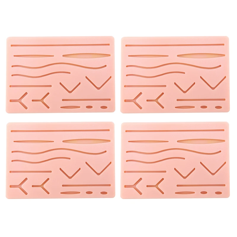 

4X Skin Suture Training Kit Pad Suture Training Kit Suture Pad Trauma Accessories For Practice And Training Use