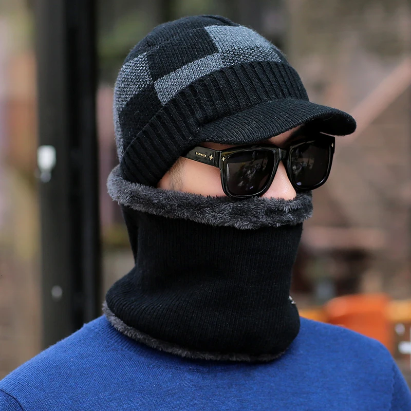 Шапки Skullies мужские зимние шапки для мужчин шарф вязаная шапка женская зимняя шапка мужская Homme Gorro Bonnet бейсболка s