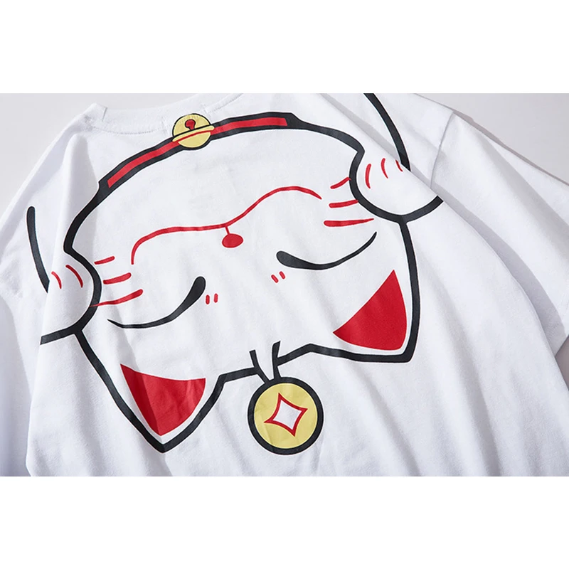

2020 Hip Hop T Shirt Men Japanese Ukiyo E Cat T-shirt Harajuku Streetwear Tshirt Casual Short Sleeve Summer Tops Tee Japan Style
