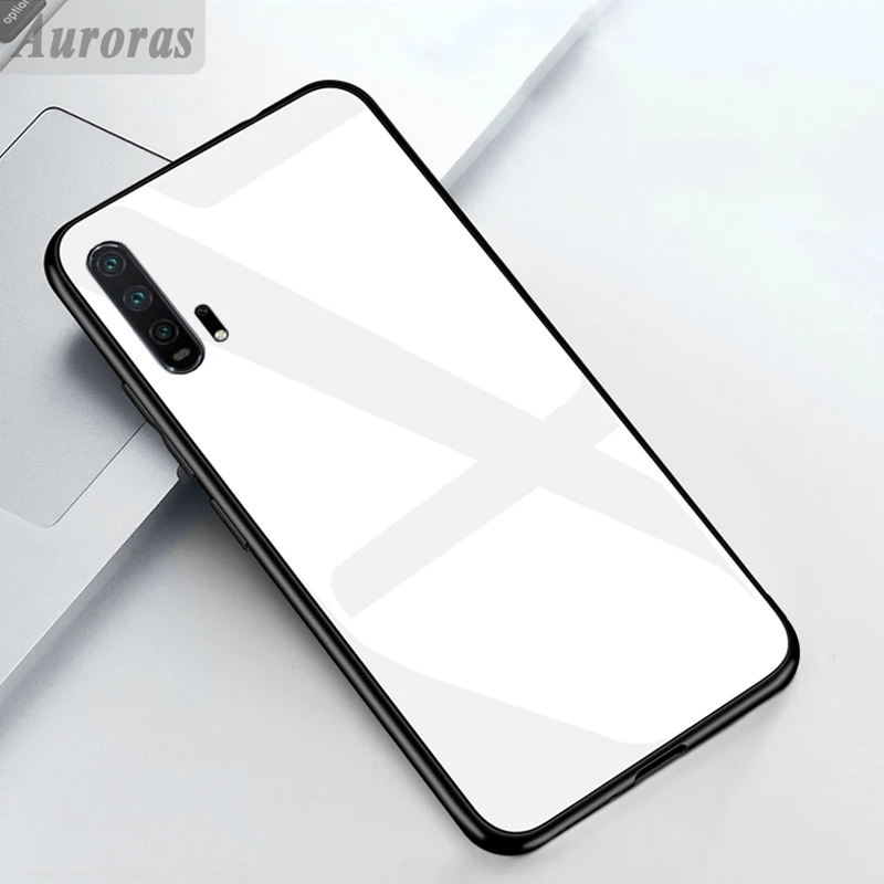 Auroras для HUAWEI Honor 20/20Pro чехол из закаленного стекла и мягкая рамка ТПУ