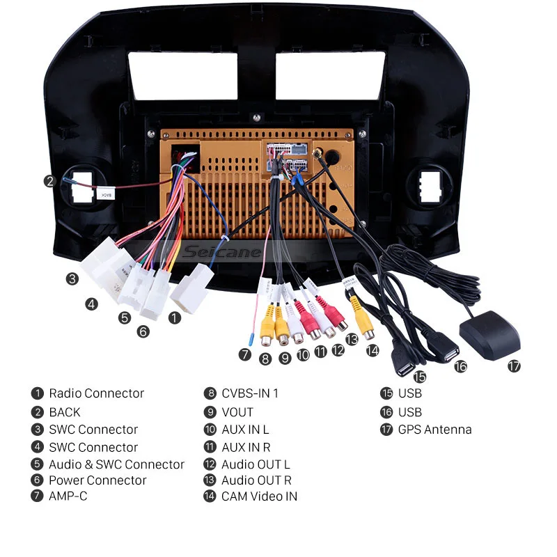 Seicane 10 1 дюймов Android 0 автомобильный мультимедийный плеер gps Navi Радио для 2007 2009 2010 2011