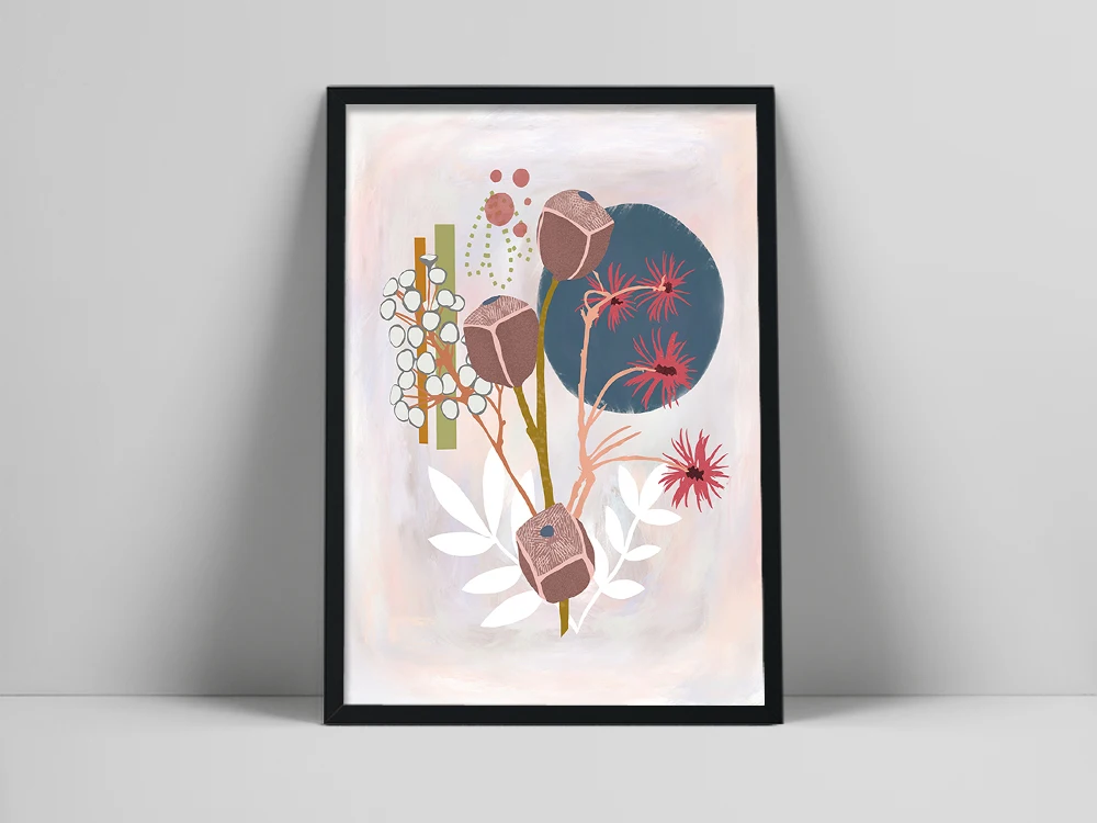 

Scandinavian Art, Botanical Print, Scandinavian Print, Mid Century Art, Nature Print, Botanical Art, Abstract Botanical, Floral