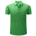 Мужские футболки поло для мужчин для женщин летние короткие мужские футболки-поло Женские однотонные классические деловые Топы Одежда из мягкой ткани Slim Fit Размеры S-4XLзеленогосерого цвета
