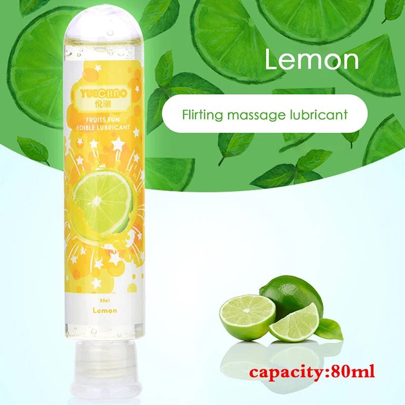 Лубрикант с фруктовым ароматом 80 мл интимная смазка Водорастворимая съедобная