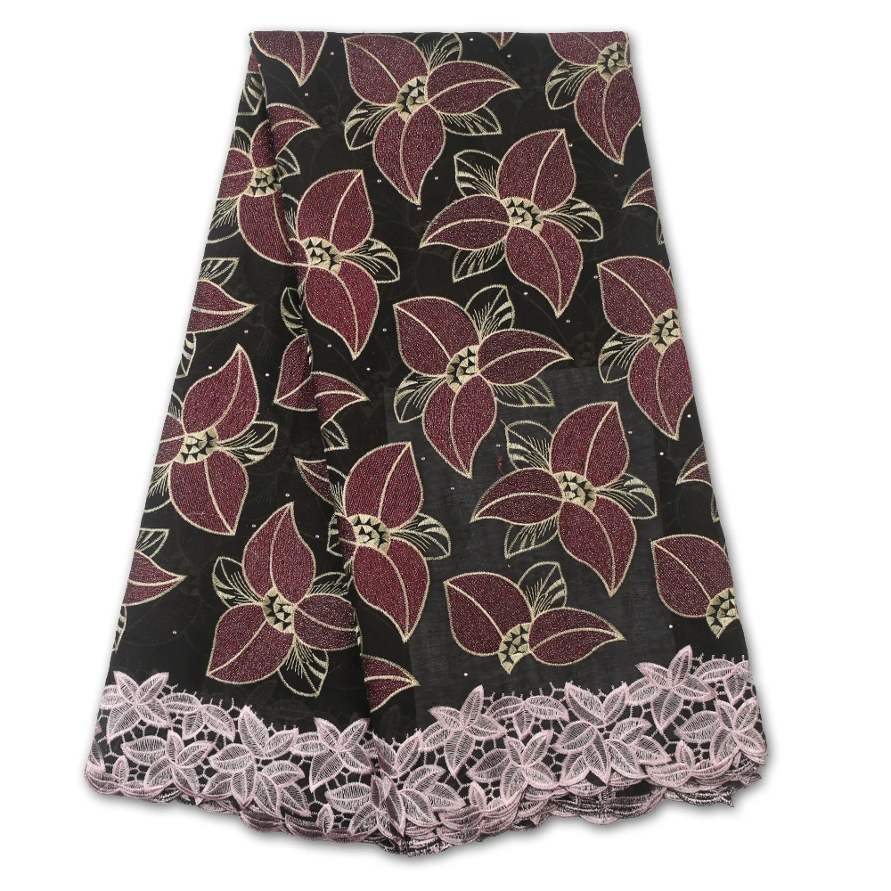 

NIAI 100% Cotton Swiss Voile Lace In Switzerland High Quality African Lace Fabrics High Quality Nigerian Dress XY3586B-3