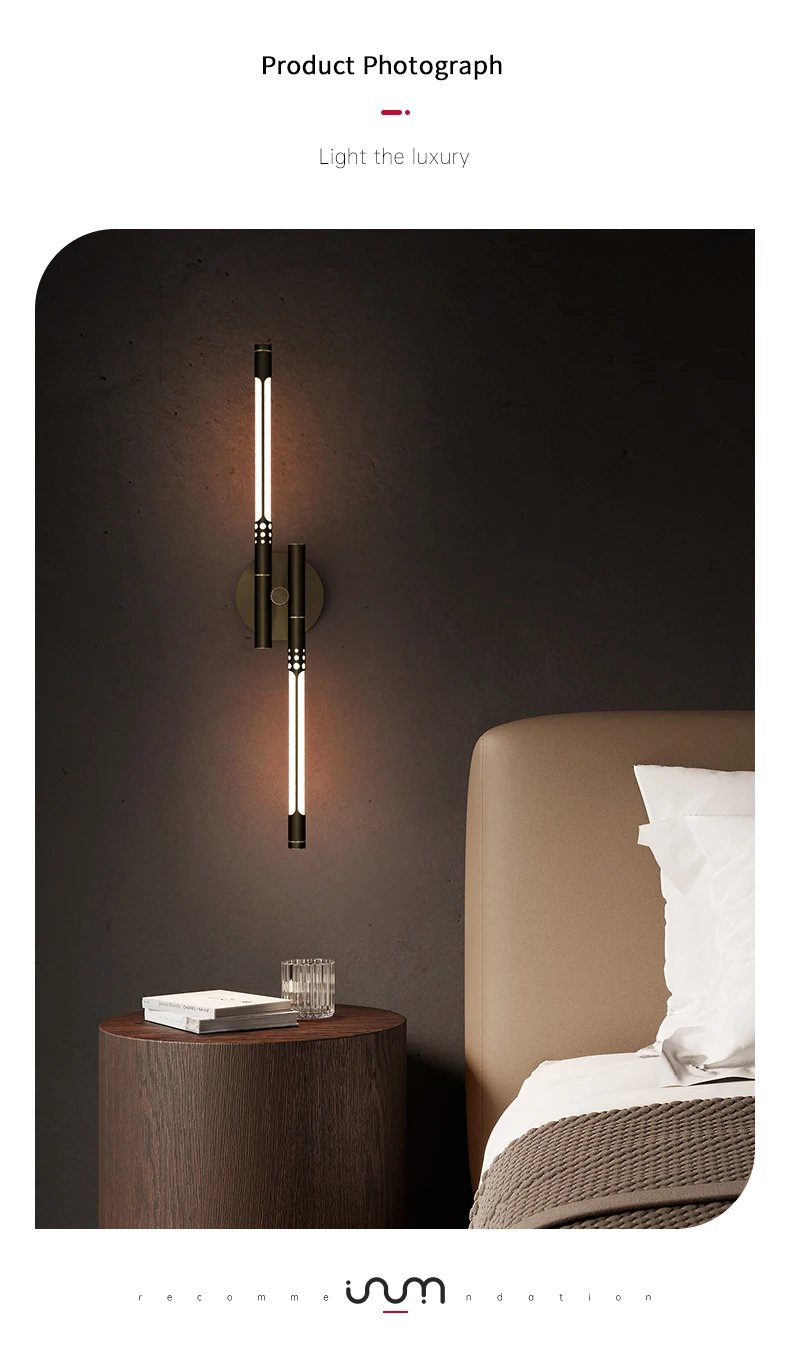 Modern Copper Design LED Wall Lamp For Living Room Bedroom Bedside Corridor Aisle Sconce Light Gold Indoor Decoration Fixture wall sconces for living room