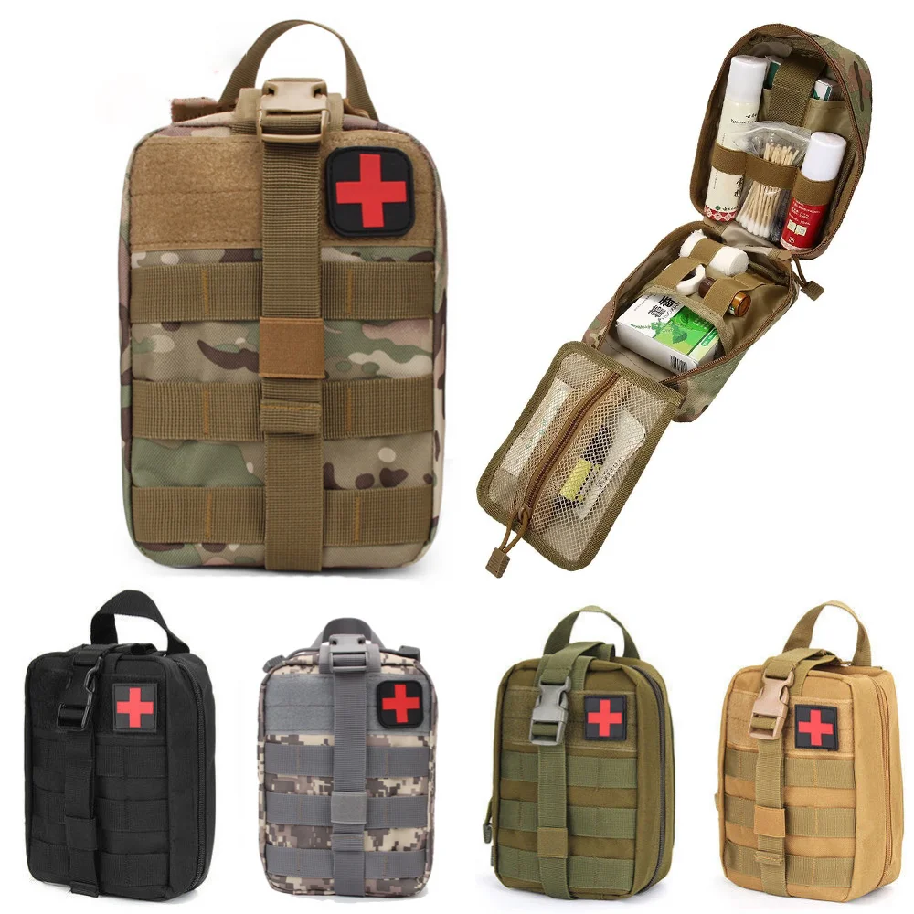 

Hunting Survival First Aid Bag Military EDC Pack Molle Tactical Waist Bag Outdoor SOS Pouch Army Medical Kit Waist Belt Backpack
