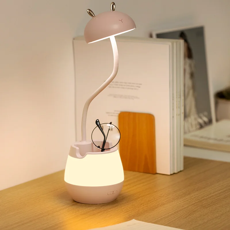 

LED Night Lights Foldable Led Lamp Dimmable Lampara Led Room Lampe De Chevet Eye Protection Table Lamp with Pen Holder