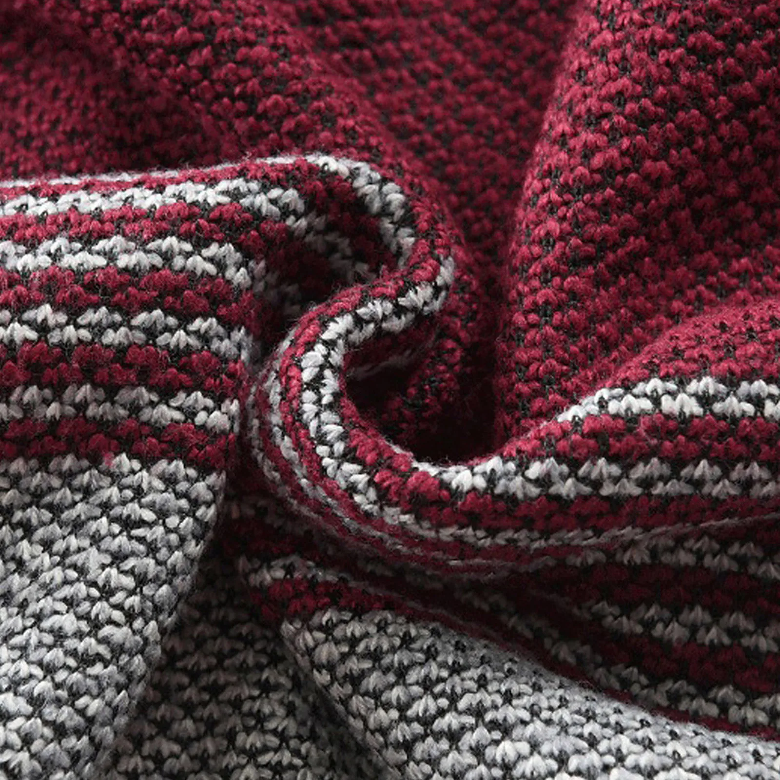 

New Fashion Slim Striped Tops Sweater Blouse Men's Casual Autumn Winter Zipper Fleece Hoodie Outwear Tops Sweater Blouse Coat