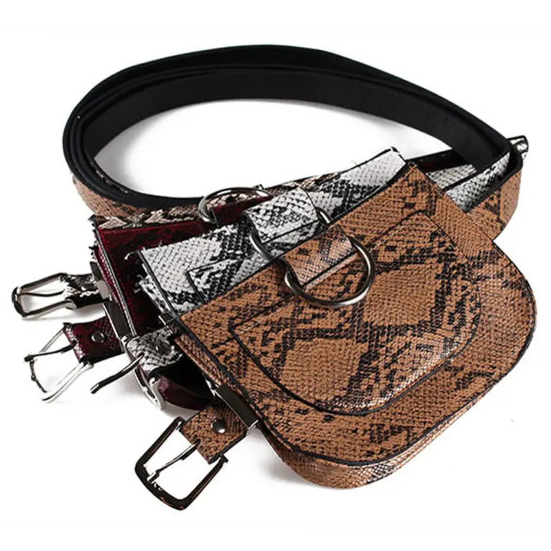 Женская поясная сумка из змеиной кожи через плечо кошелек сумка|Поясные сумки| |