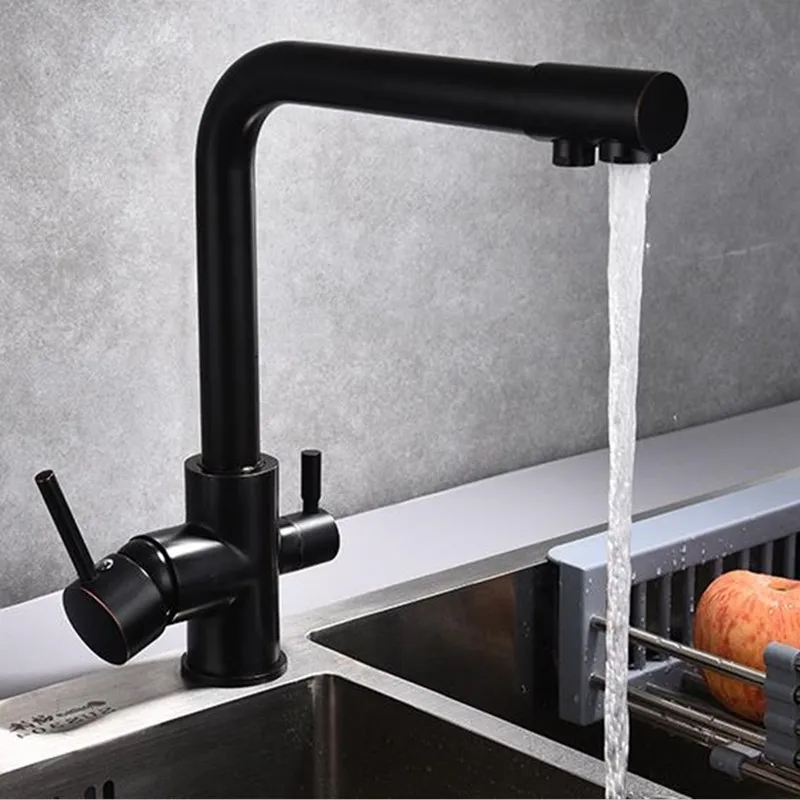 Смеситель для кухни LASO seven вращающийся кран мытья посуды питьевая вода двойная