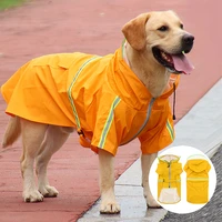 pet dog waterproof raincoat jumpsuit reflective rain coat sunscreen dog outdoor clothes jacket for large dog hooded rain coats