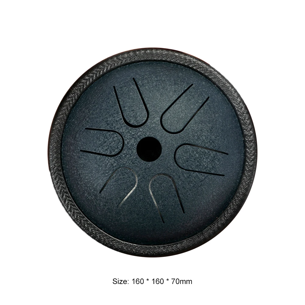 

Lightweight Steel Tongue Drum Painted surface C-Key Mini Drum 6-Tone Handpan Instrument with Mallets Exquisite Children Toys